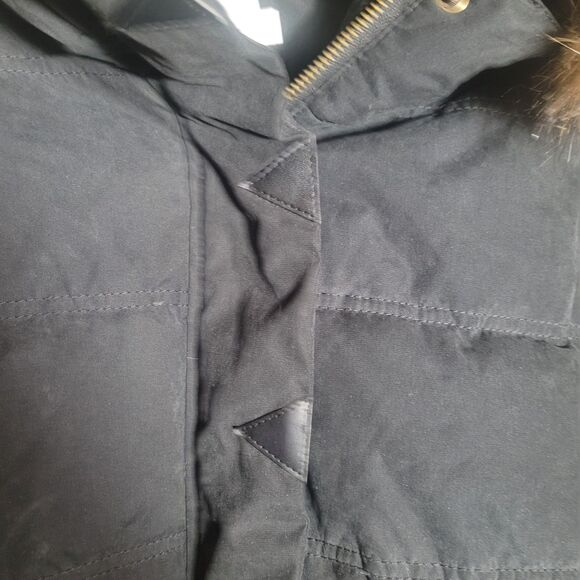 Volcom Fur Trim Waterproof Puffer Jacket Womens Small Black 50% Down Fill Skiing - Picture 7 of 14
